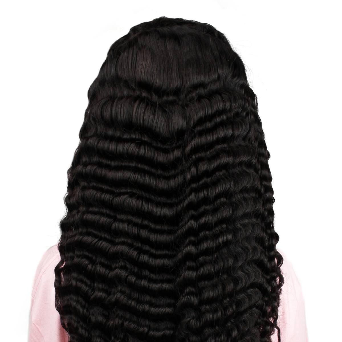 Jet Black Deep Wave 13x4 HD Lace Front Wig - Private Label