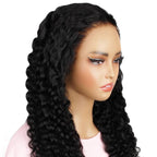 Jet Black Deep Wave 13x4 HD Lace Front Wig - Private Label