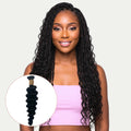 Jet Black Deep Wave Bulk 100% Human Braiding Hair - Private Label
