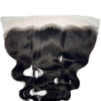 Jet Black Body Wave 13x4 HD Lace Human Hair Frontal - Private Label