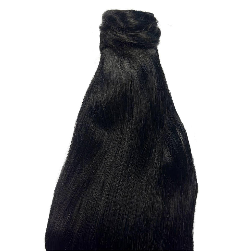 Jet Black 100% Human Hair Ponytail Extension - Private Label