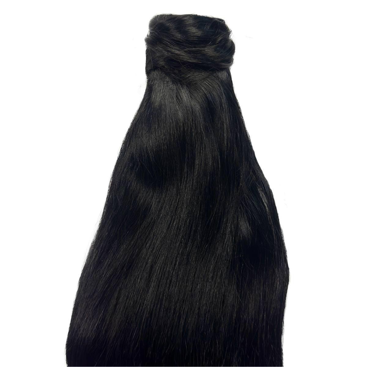Jet Black 100% Human Hair Ponytail Extension - Private Label