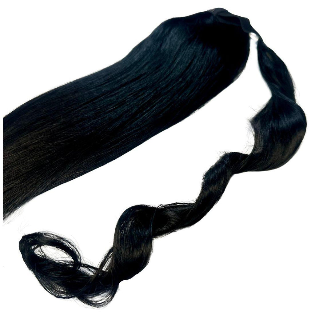 Jet Black 100% Human Hair Ponytail Extension - Private Label