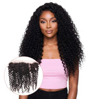 Kinky Curly 13x4 Transparent Lace Human Hair Frontal - Private Label