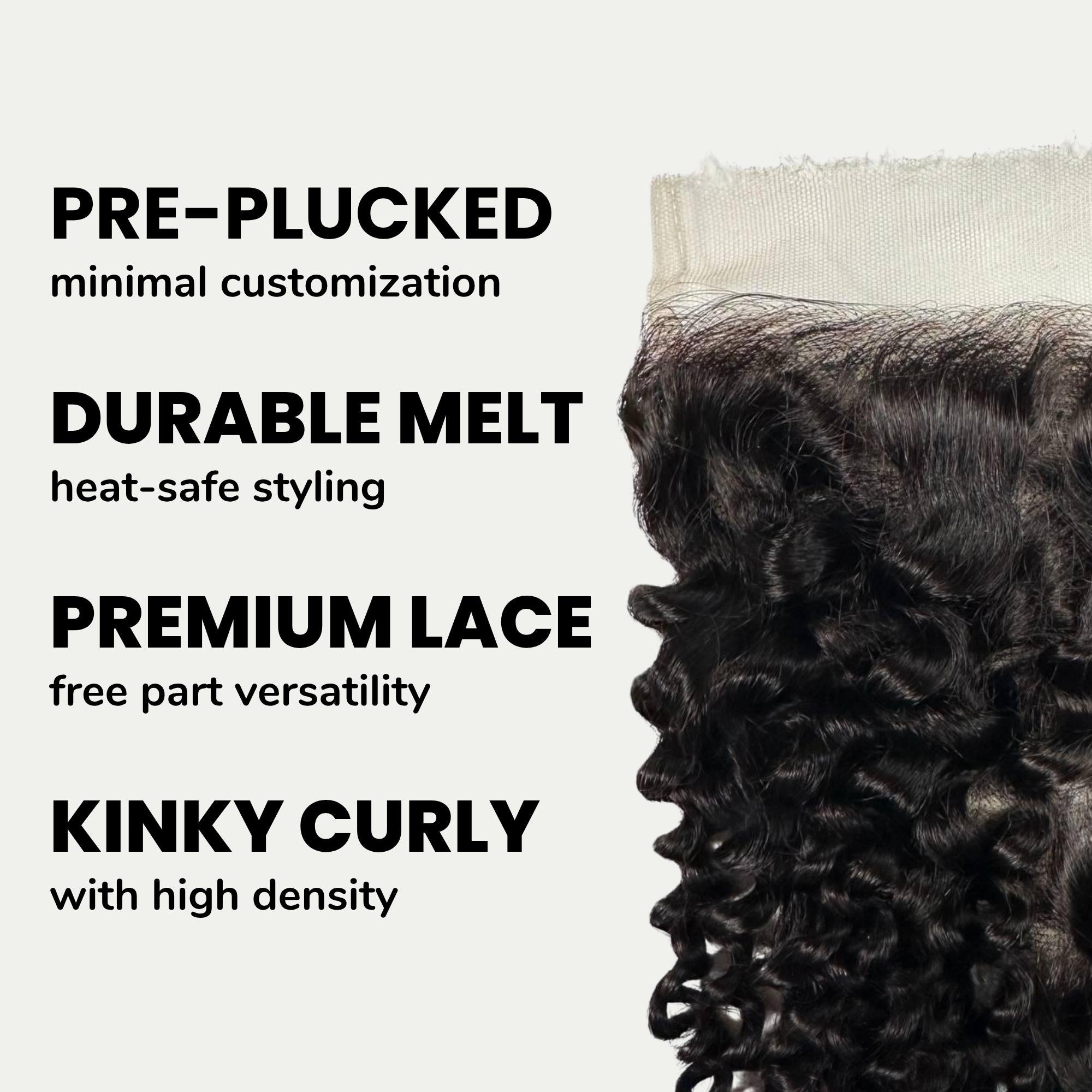 Kinky Curly 6x6 HD Lace Human Hair Closure - Private Label