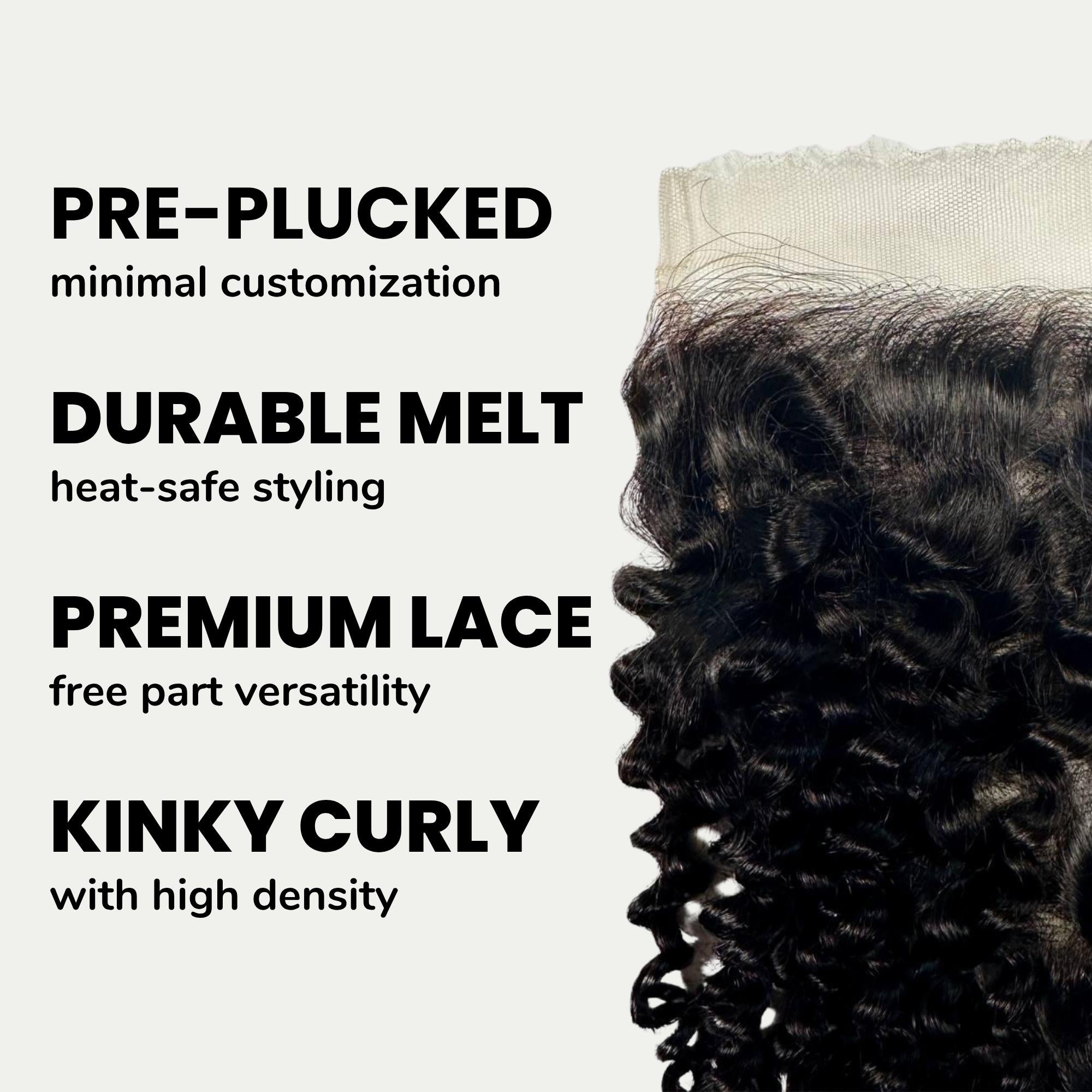 Kinky Curly 7x7 HD Lace Human Hair Closure - Private Label