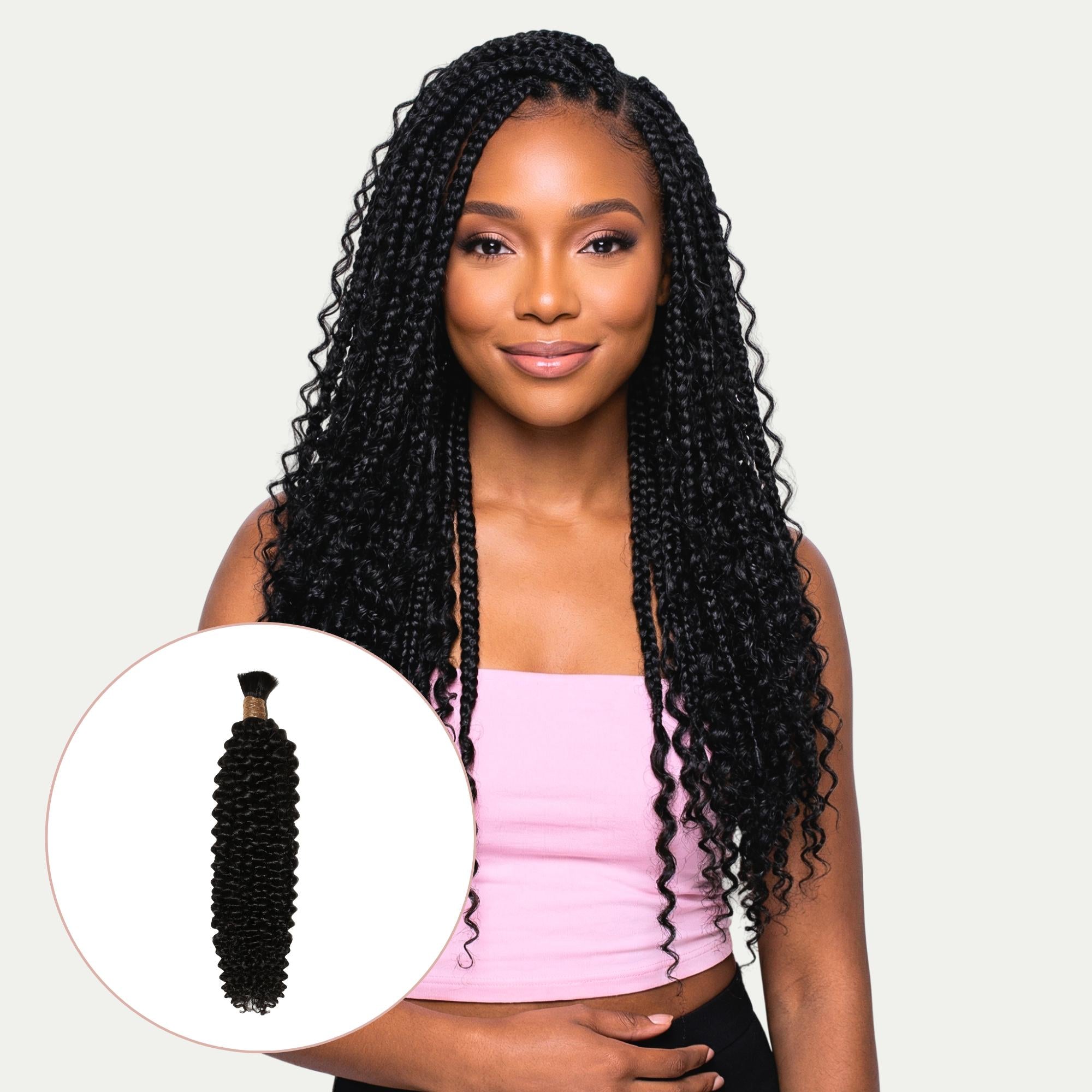 Kinky Curly Bulk 100% Human Braiding Hair - Private Label