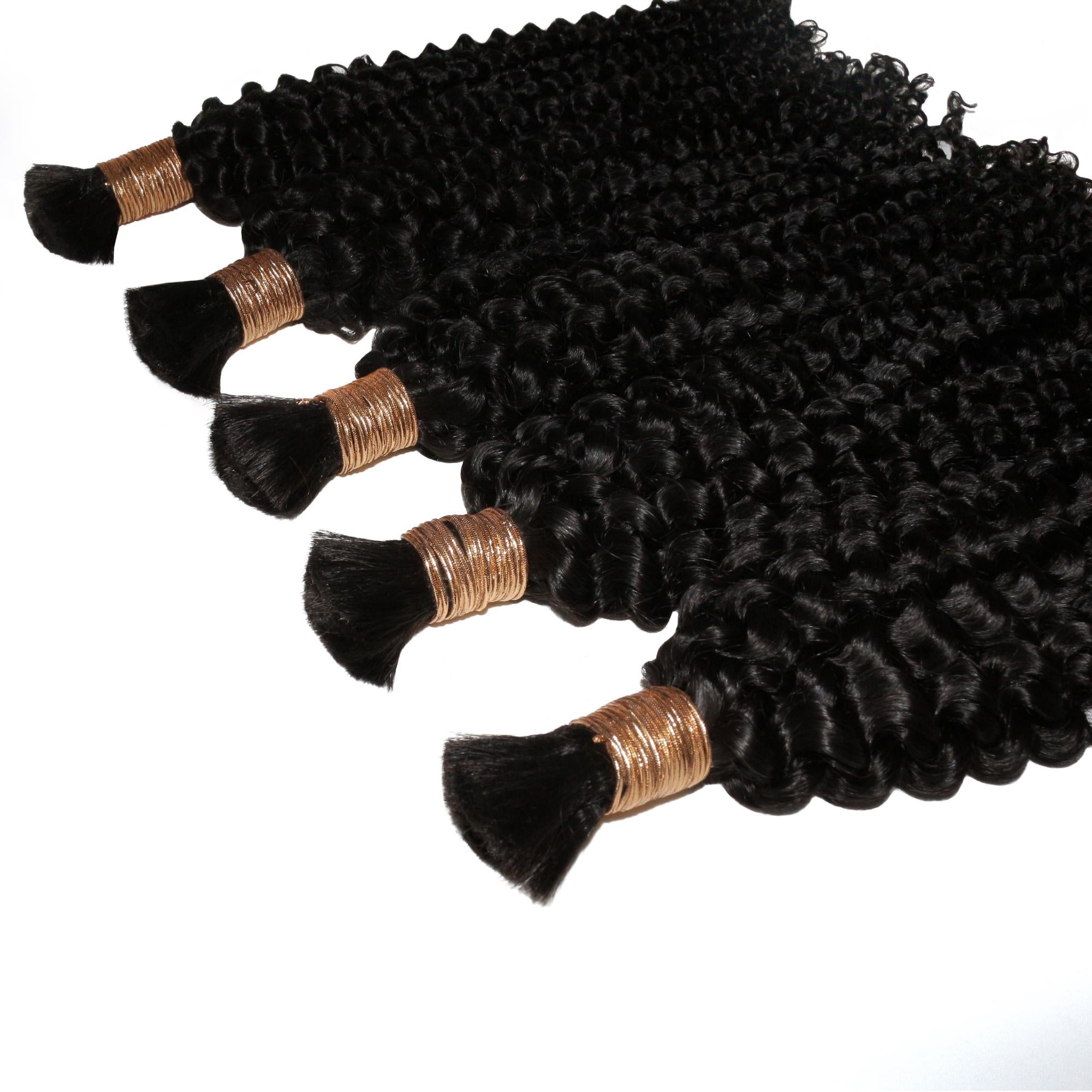 Kinky Curly Bulk 100% Human Braiding Hair - Private Label