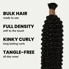 Kinky Curly Bulk 100% Human Braiding Hair - Private Label