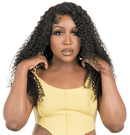 Kinky Curly 4x4 Transparent Lace 100% Human Hair Closure Wig - Private Label