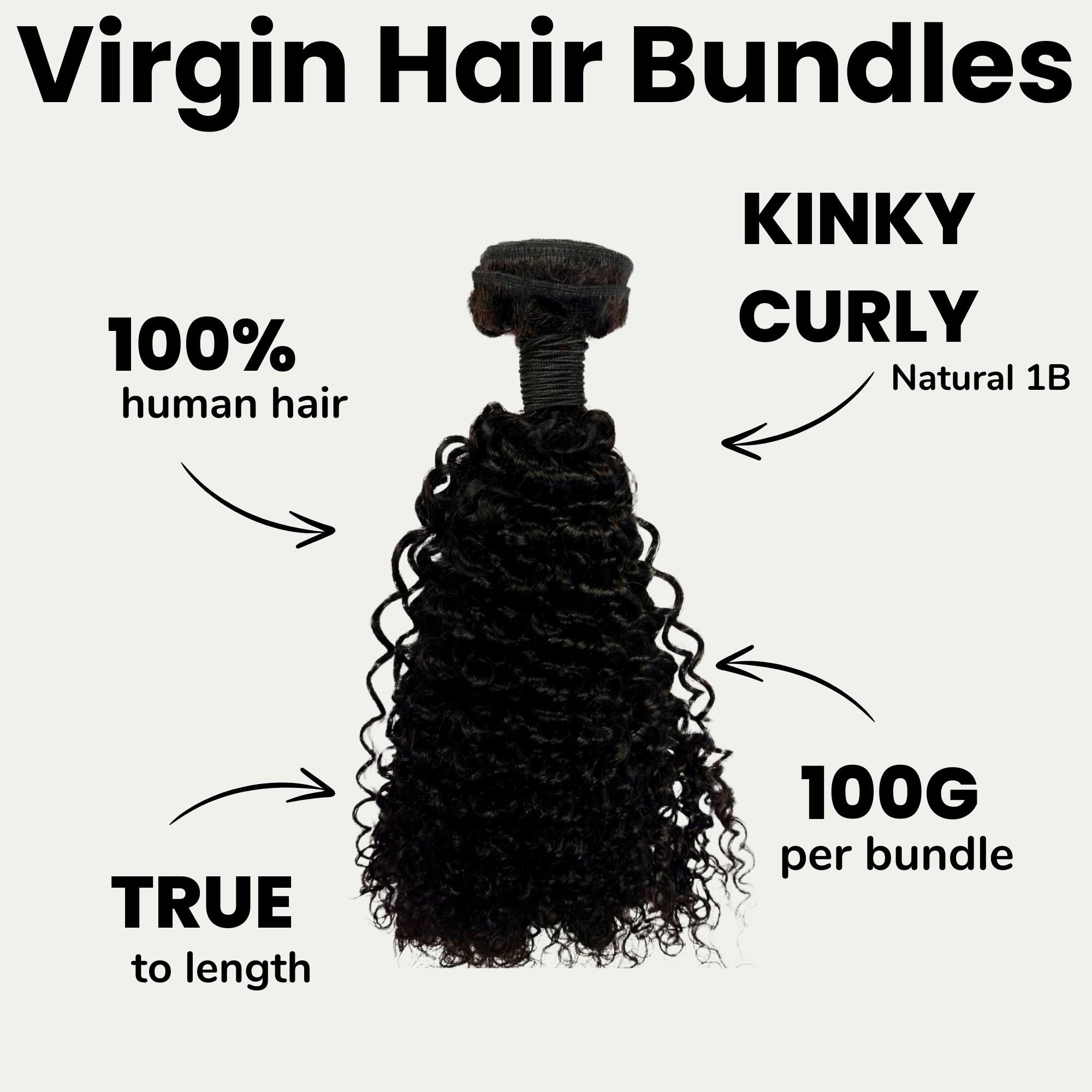 100% human virgin hair(kinky curly) Buy Kinky Curly Human Hair Extensions online | True Glory Hair main image 2