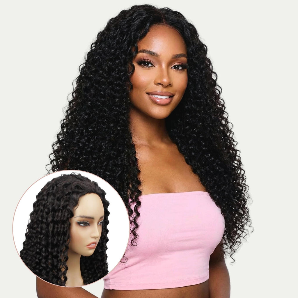 Kinky Curly Human Hair Half Wig - Private Label