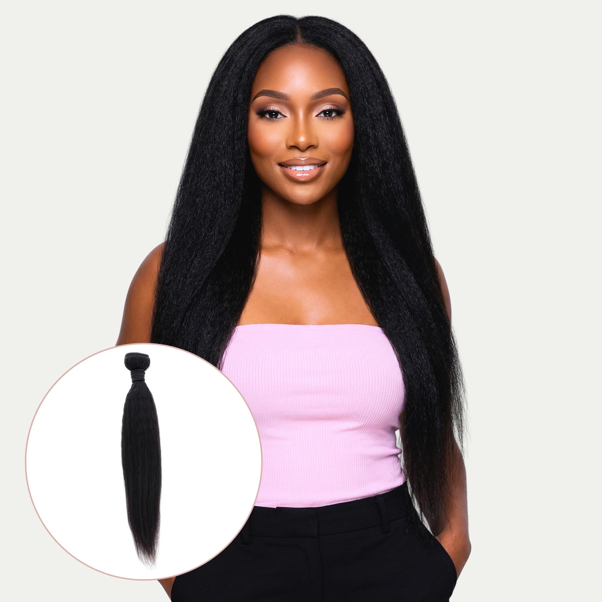 Kinky Straight 100% Human Hair Bundles - Private Label