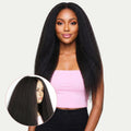 Kinky Straight 2x6 HD Lace Closure 100% Human Hair Glueless Wig - Private Label