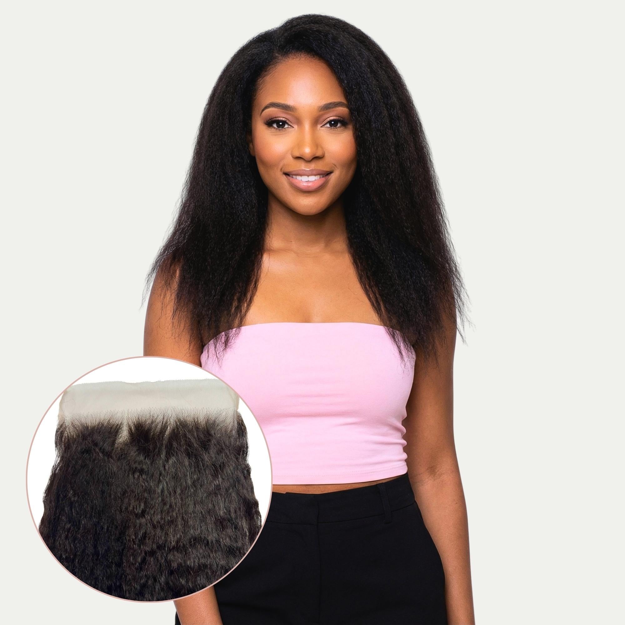 Kinky Straight 7x7 HD Lace Human Hair Closure - Private Label