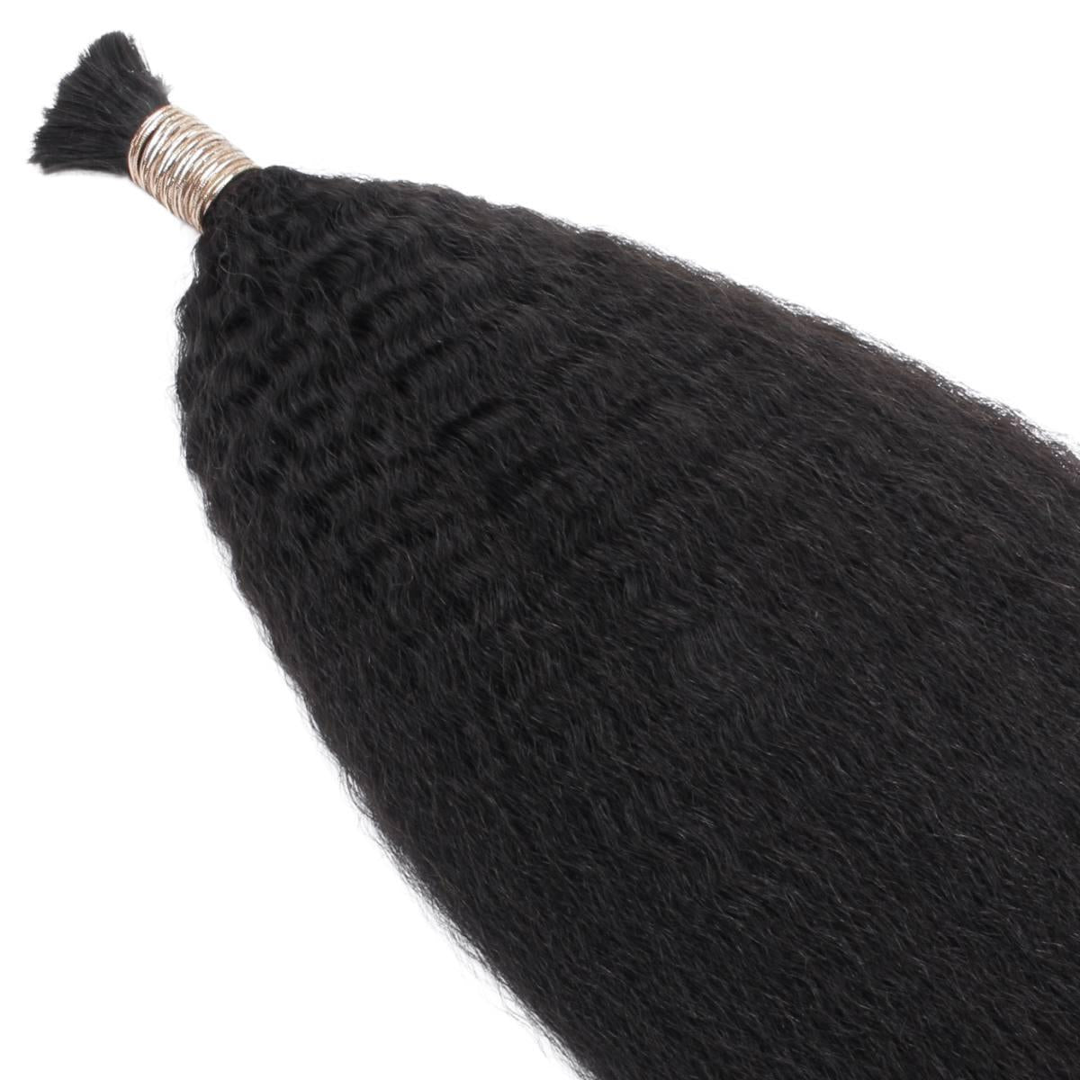 Kinky Straight Bulk 100% Human Braiding Hair - Private Label