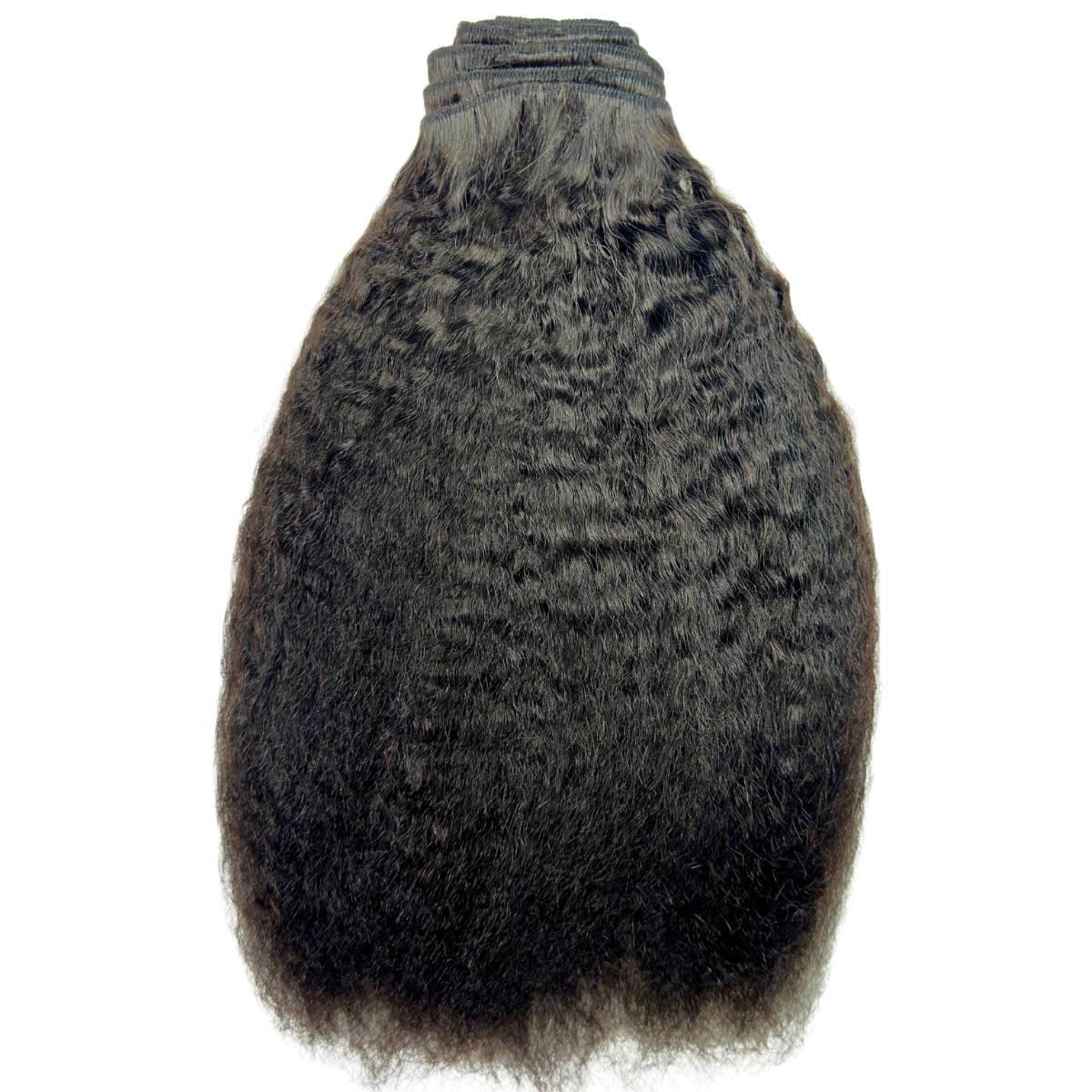 Kinky Straight Clip - In 100% Human Hair Extensions - Private Label