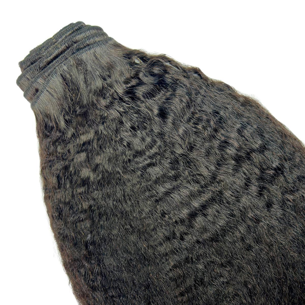 Kinky Straight Clip - In 100% Human Hair Extensions - Private Label