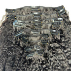 Kinky Straight Clip - In 100% Human Hair Extensions - Private Label