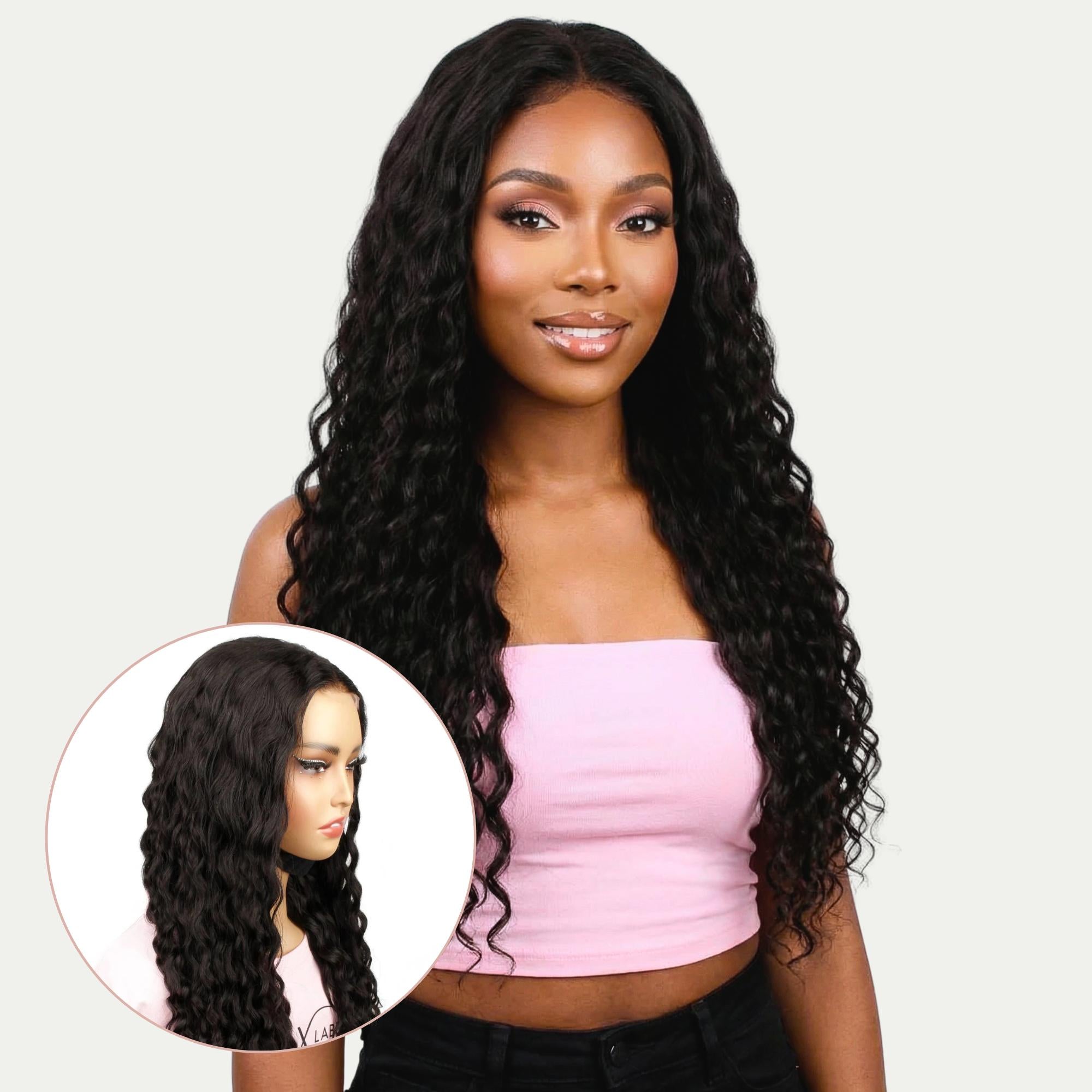 Latin Wave 2x6 HD Lace Closure 100% Human Hair Glueless Wig - Private Label