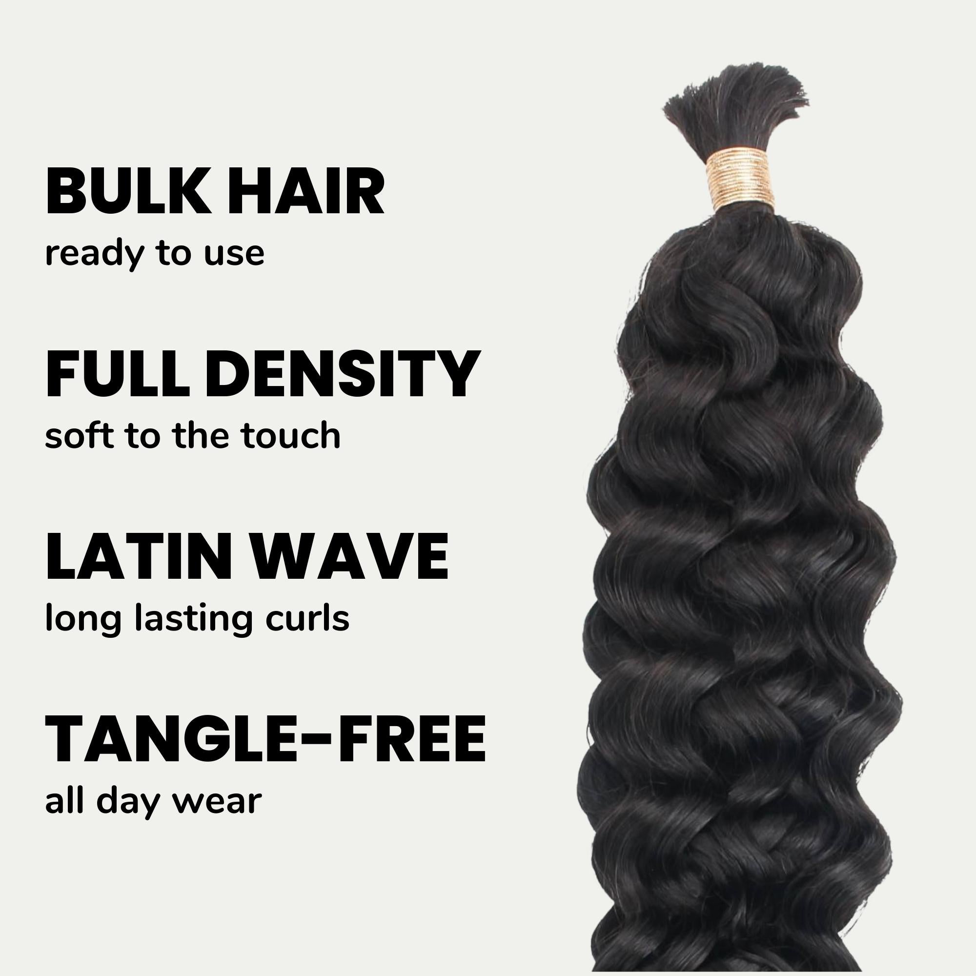 Latin Wave Bulk 100% Human Braiding Hair - Private Label