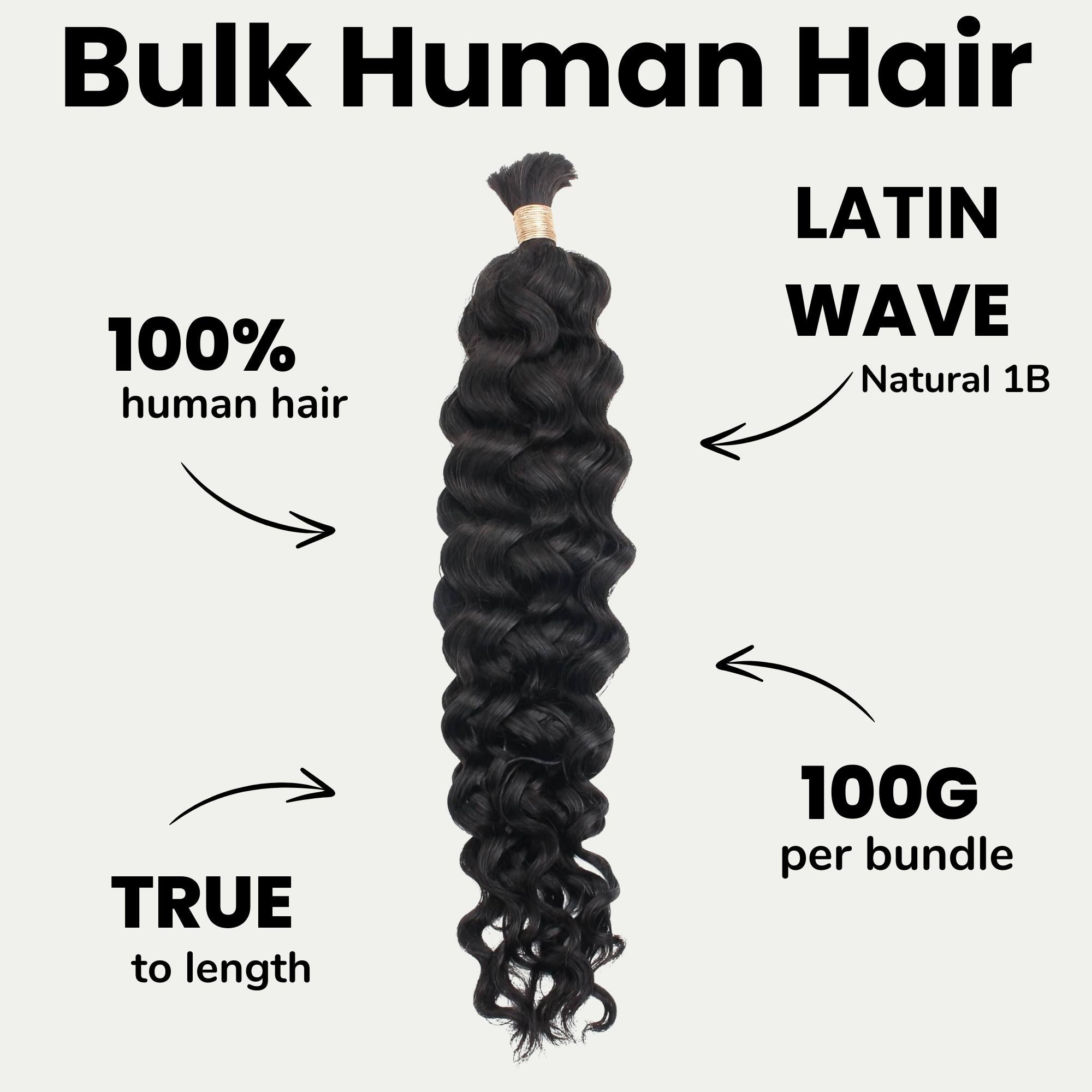 Latin Wave Bulk 100% Human Braiding Hair - Private Label