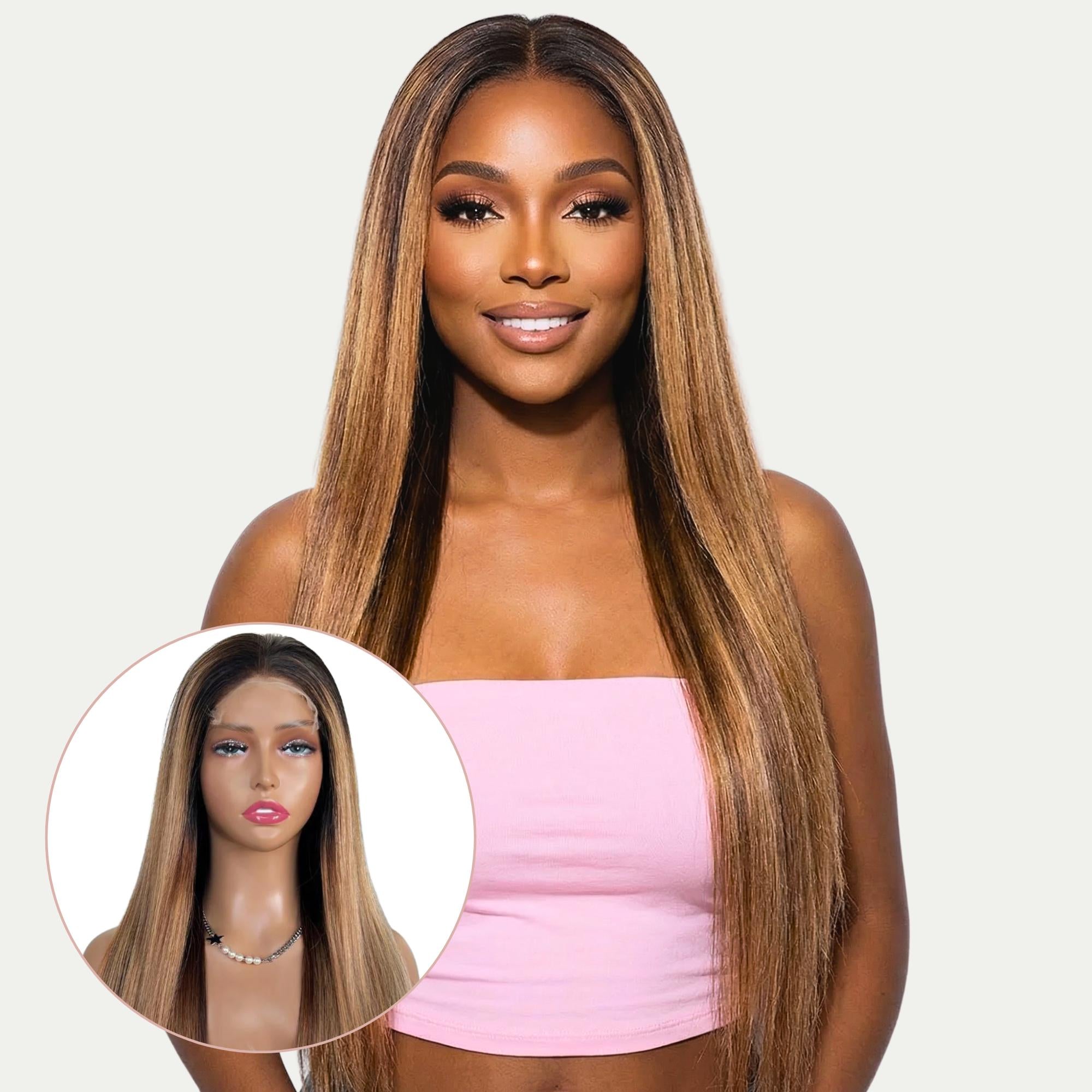 Layla Glueless 5x5 HD Lace Professionally Colored 100% Human Hair Closure Wig - Private Label
