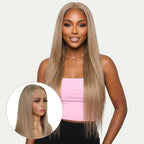 Light Ash Blonde Straight 13x4 Transparent Lace Front 100% Human Hair Wig - Private Label