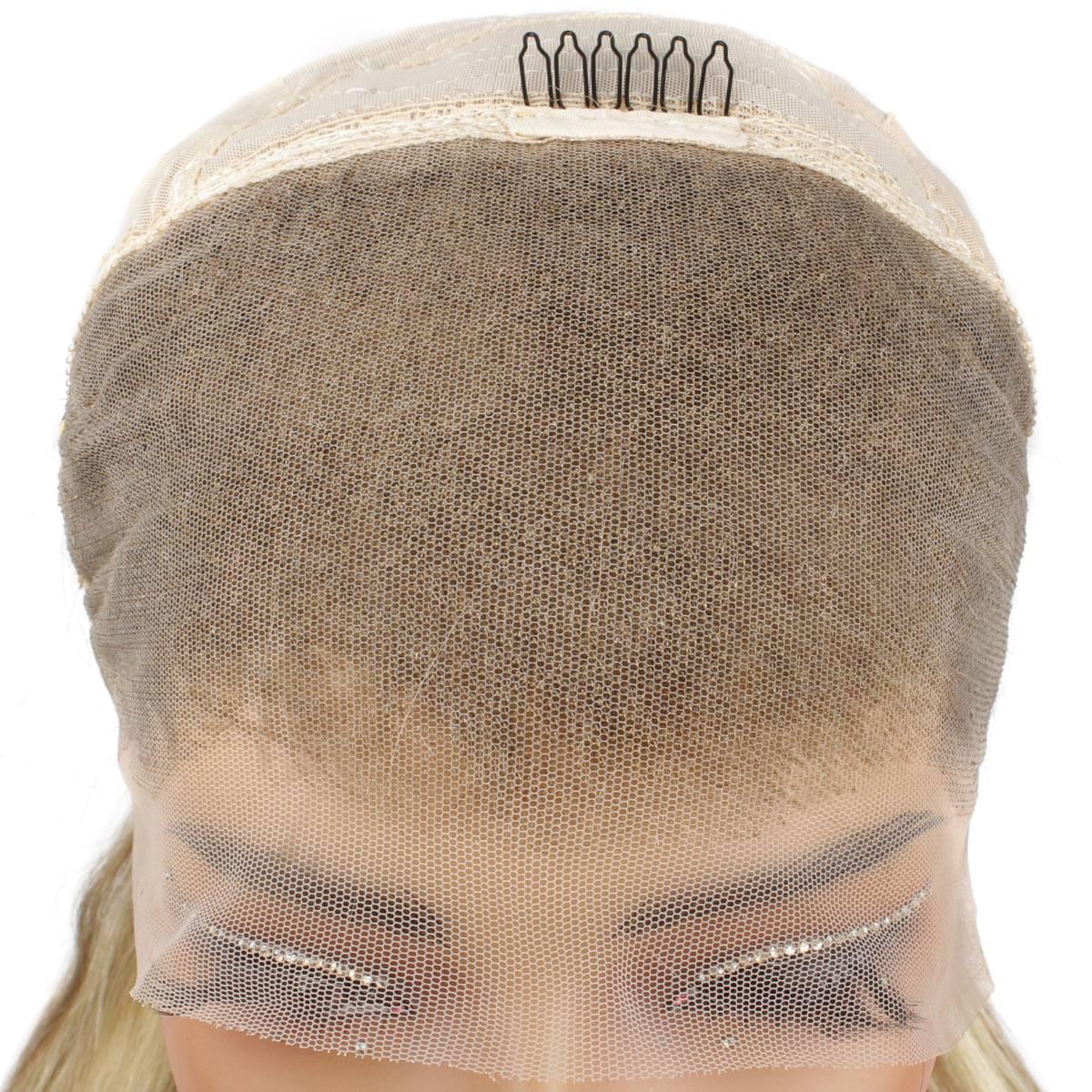 Light Blonde Highlight Body Wave 13x4 Transparent Lace Front Wig - Private Label