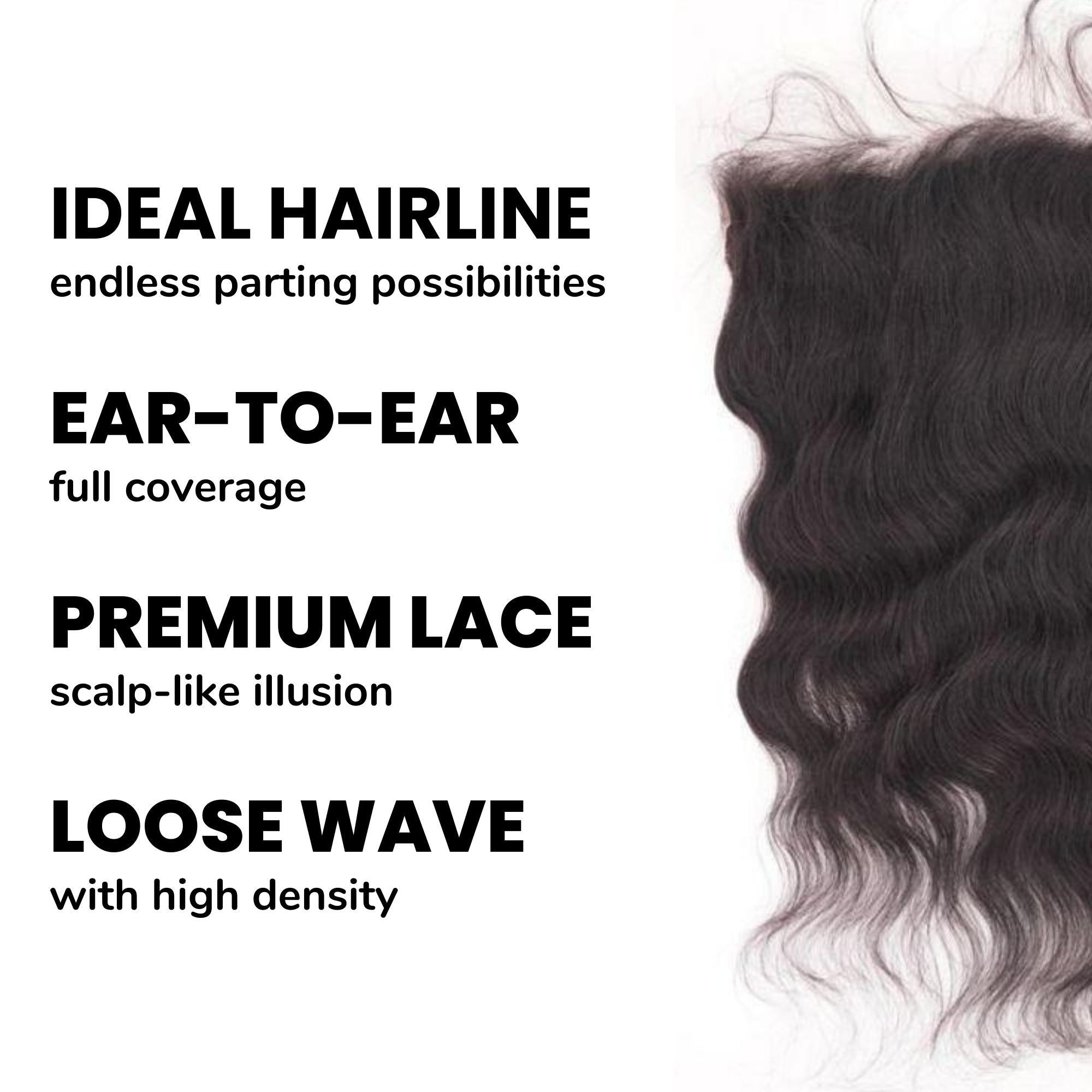 Loose Wave 13x4 HD Lace Human Hair Frontal - Private Label