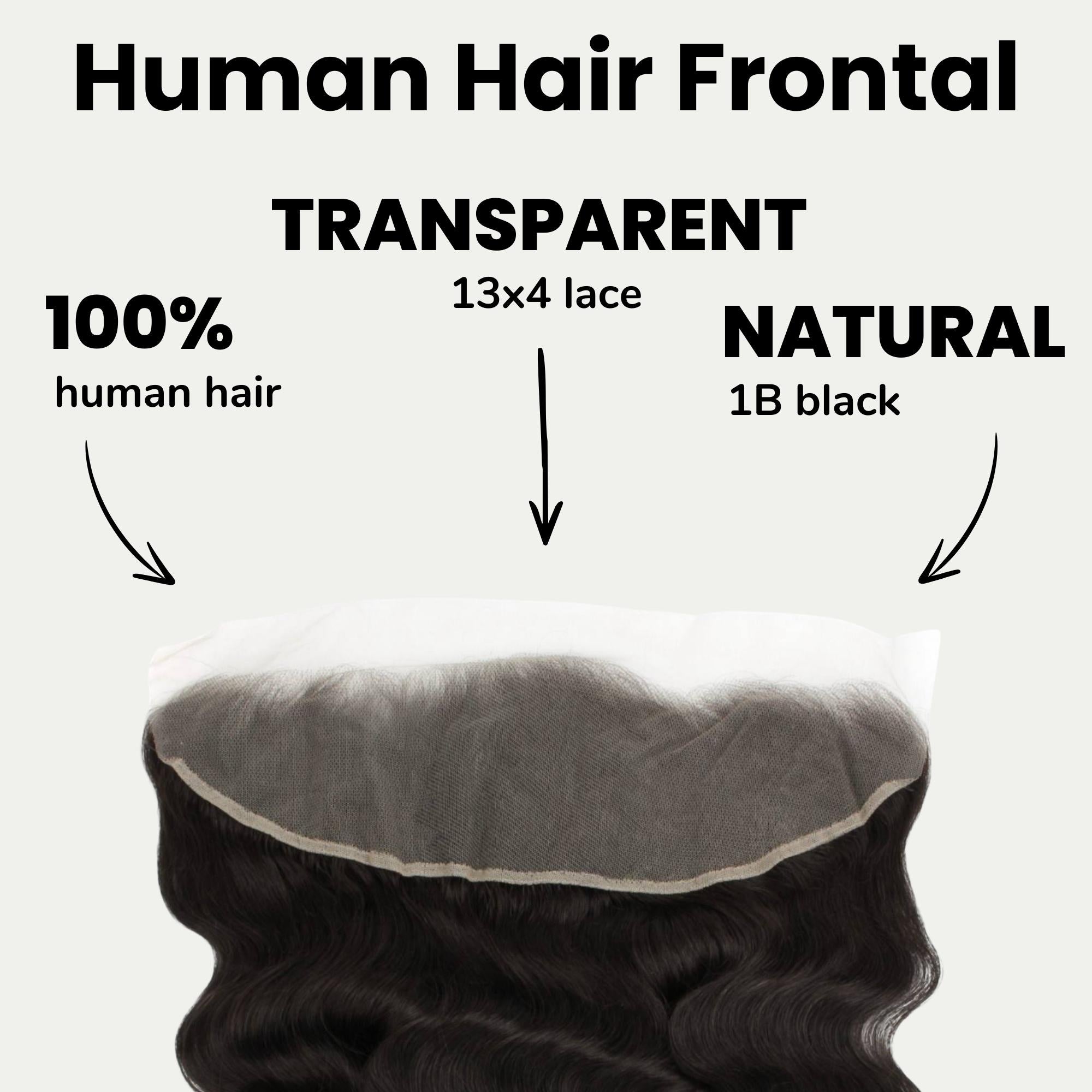 Loose Wave 13x4 Transparent Lace Human Hair Frontal - Private Label