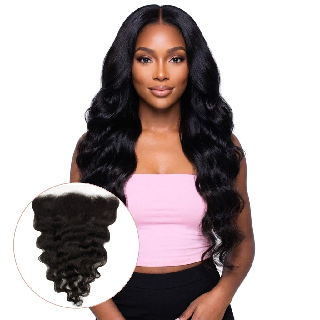 Loose Wave 13x4 Transparent Lace Human Hair Frontal - Private Label