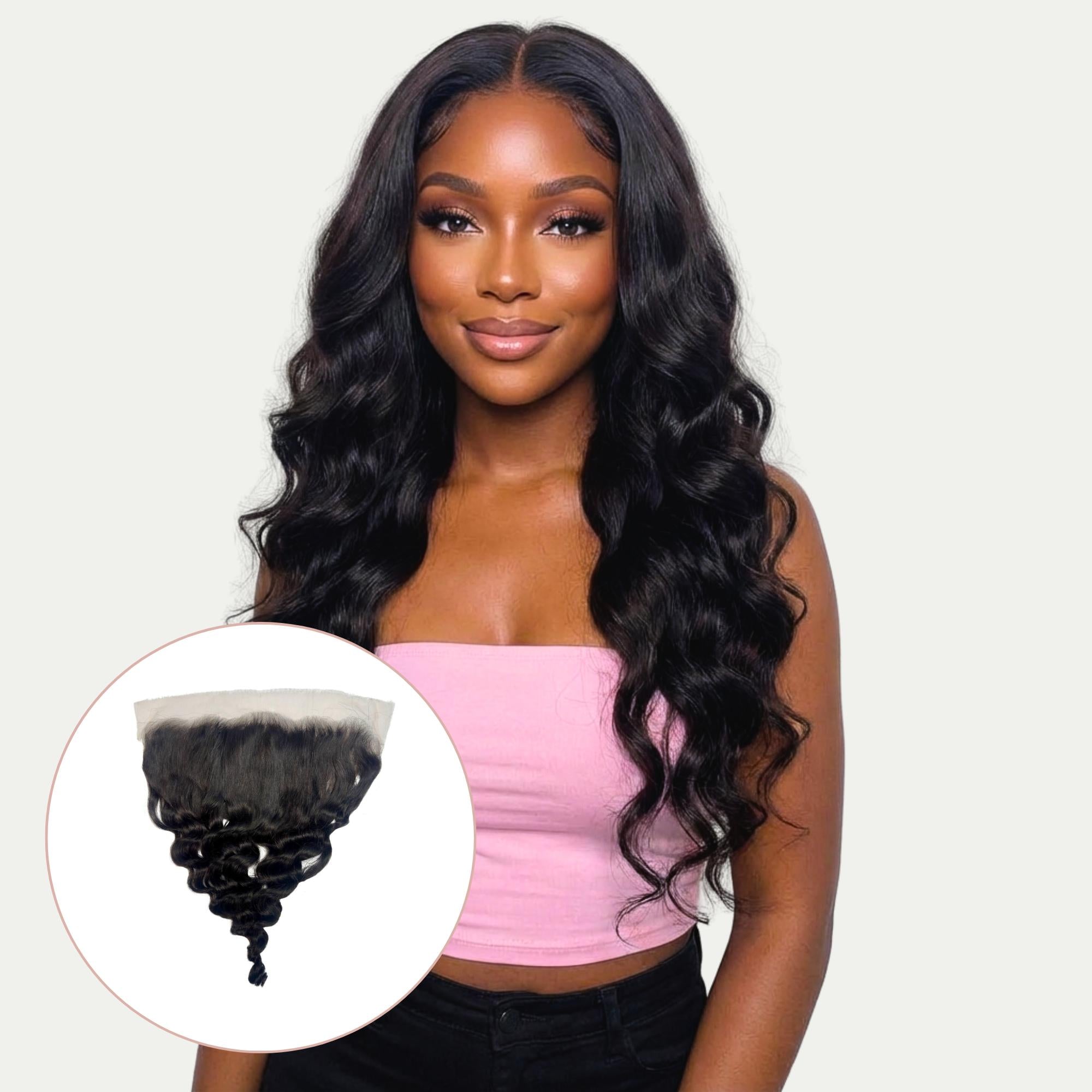 Loose Wave 13x6 HD Lace Human Hair Frontal - Private Label