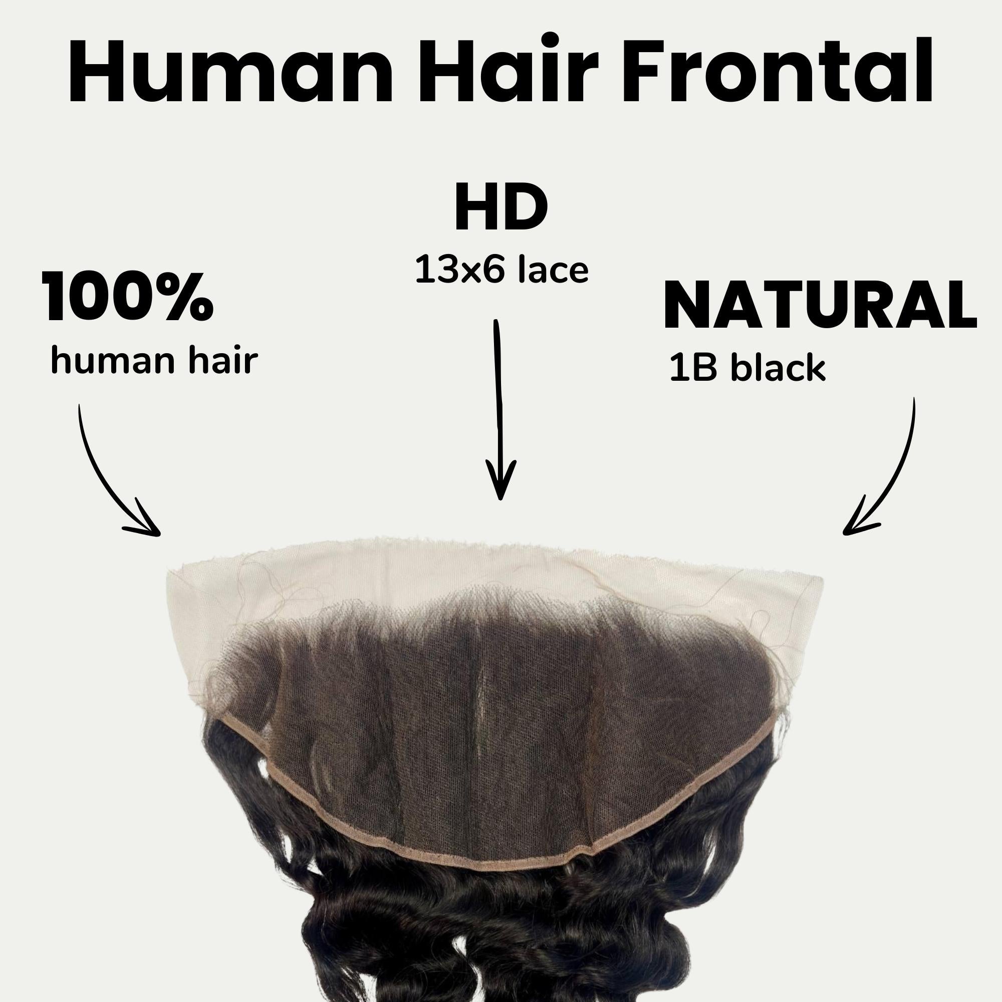 Loose Wave 13x6 HD Lace Human Hair Frontal - Private Label