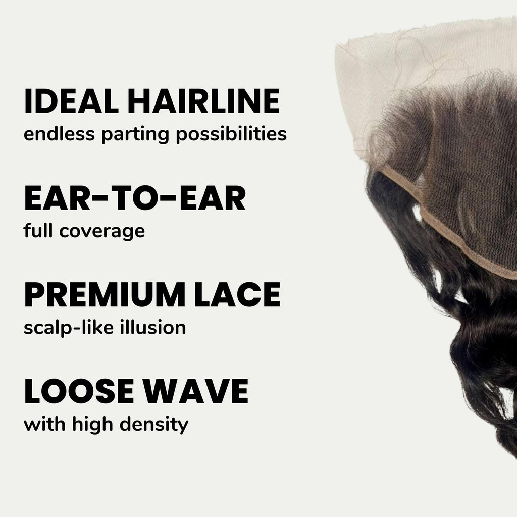 Loose Wave 13x6 HD Lace Human Hair Frontal - Private Label
