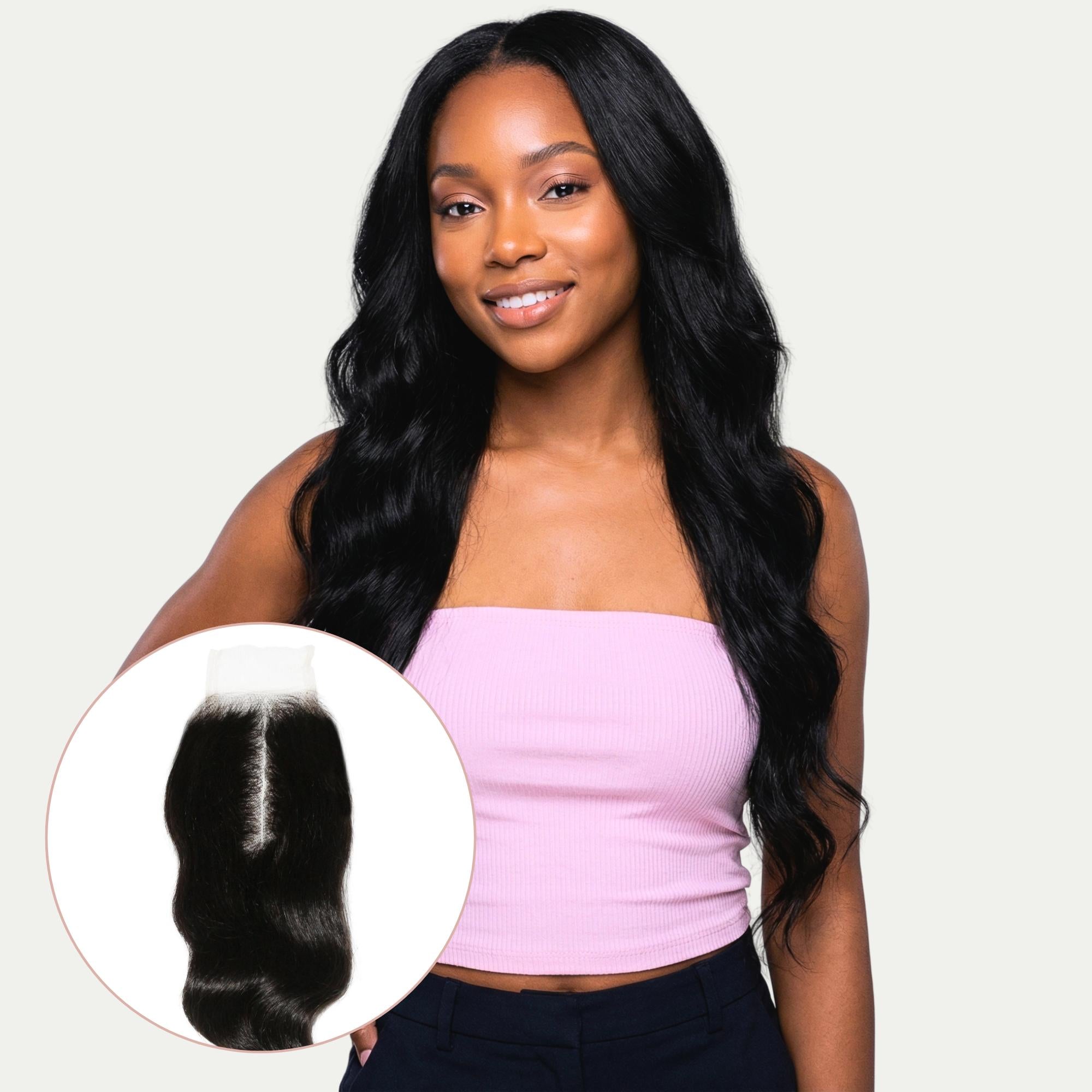 Loose Wave 2x6 Transparent Lace Human Hair Closure - Private Label