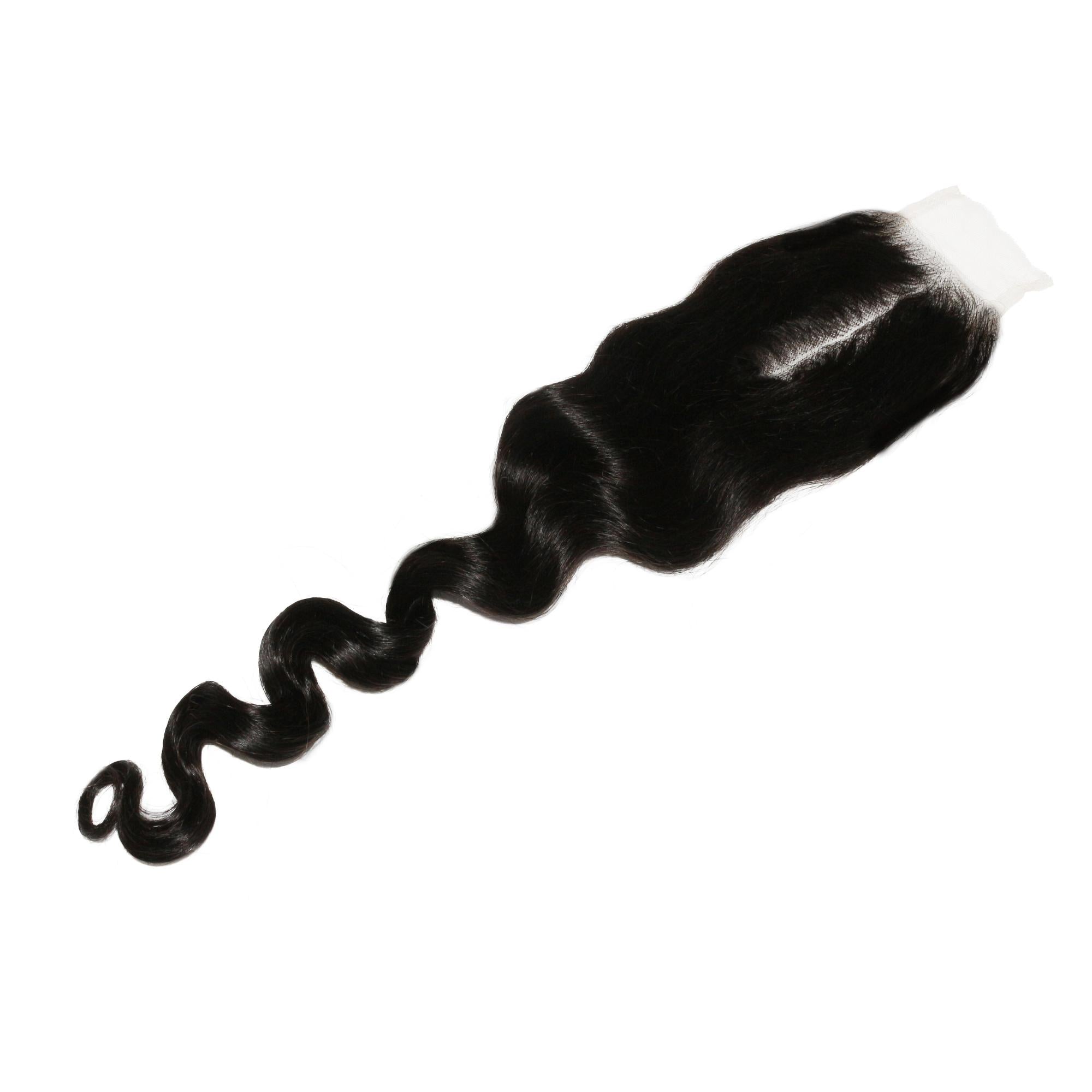 Loose Wave 2x6 Transparent Lace Human Hair Closure - Private Label