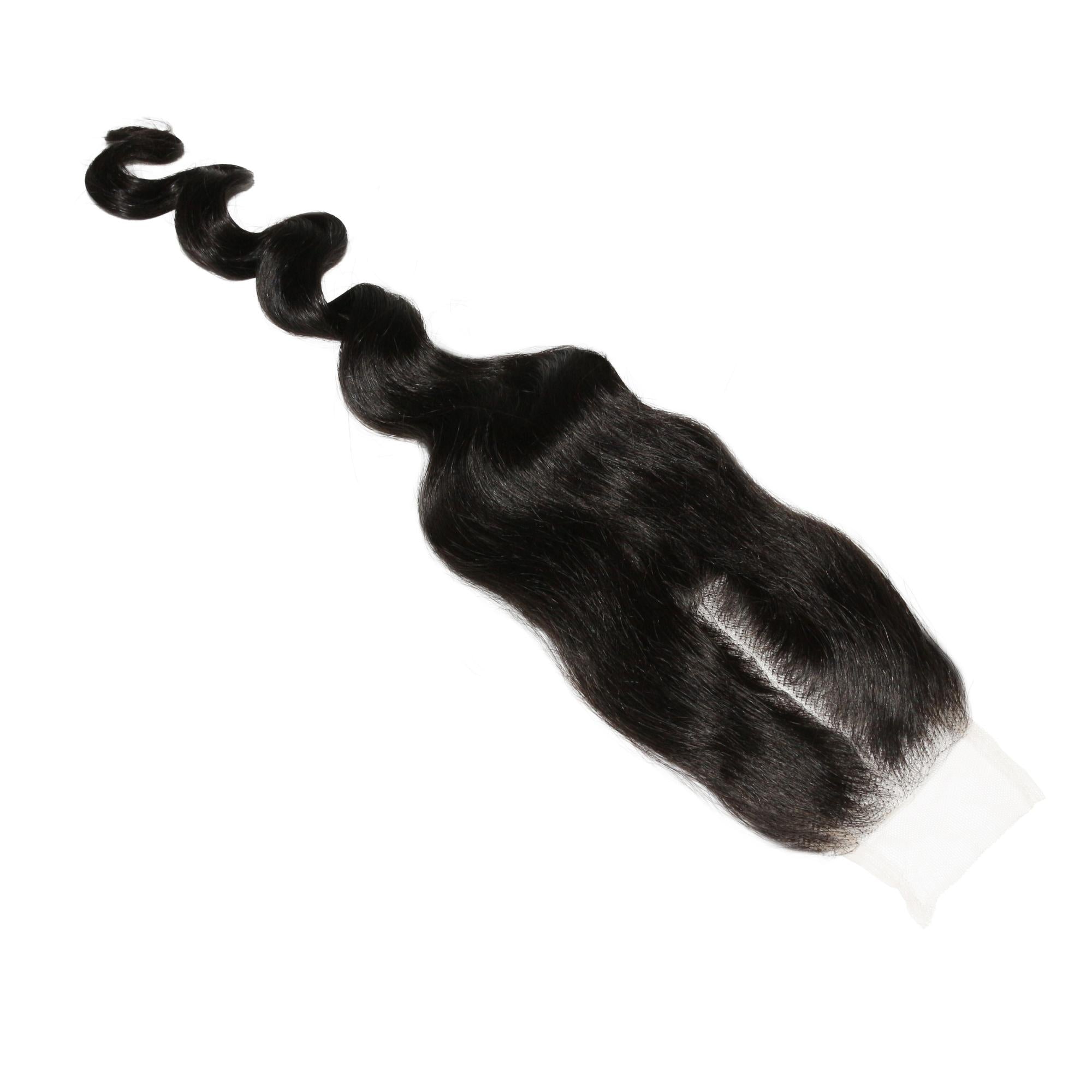 Loose Wave 2x6 Transparent Lace Human Hair Closure - Private Label