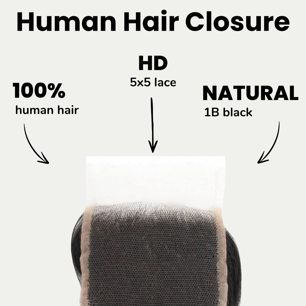 Loose Wave 5x5 HD Lace Human Hair Closure - Private Label