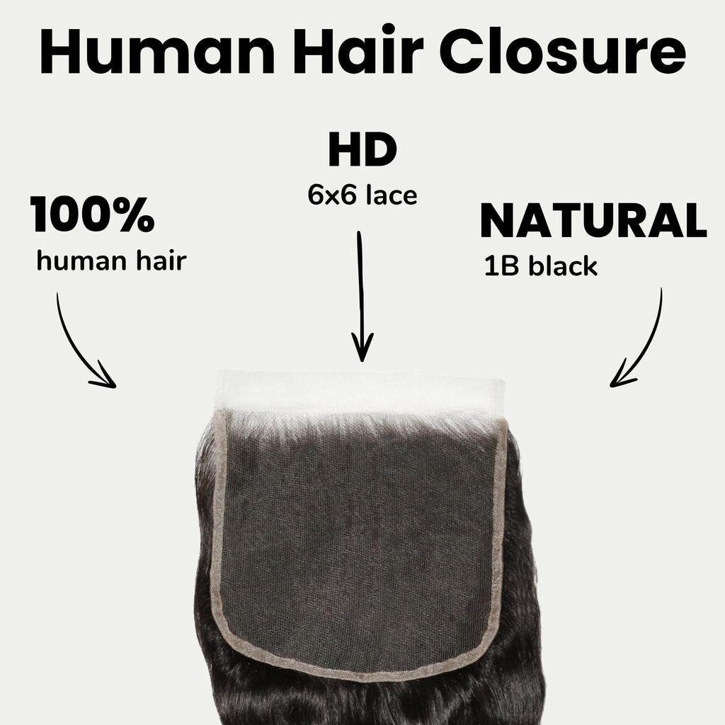 Loose Wave 6x6 HD Lace Human Hair Closure - Private Label