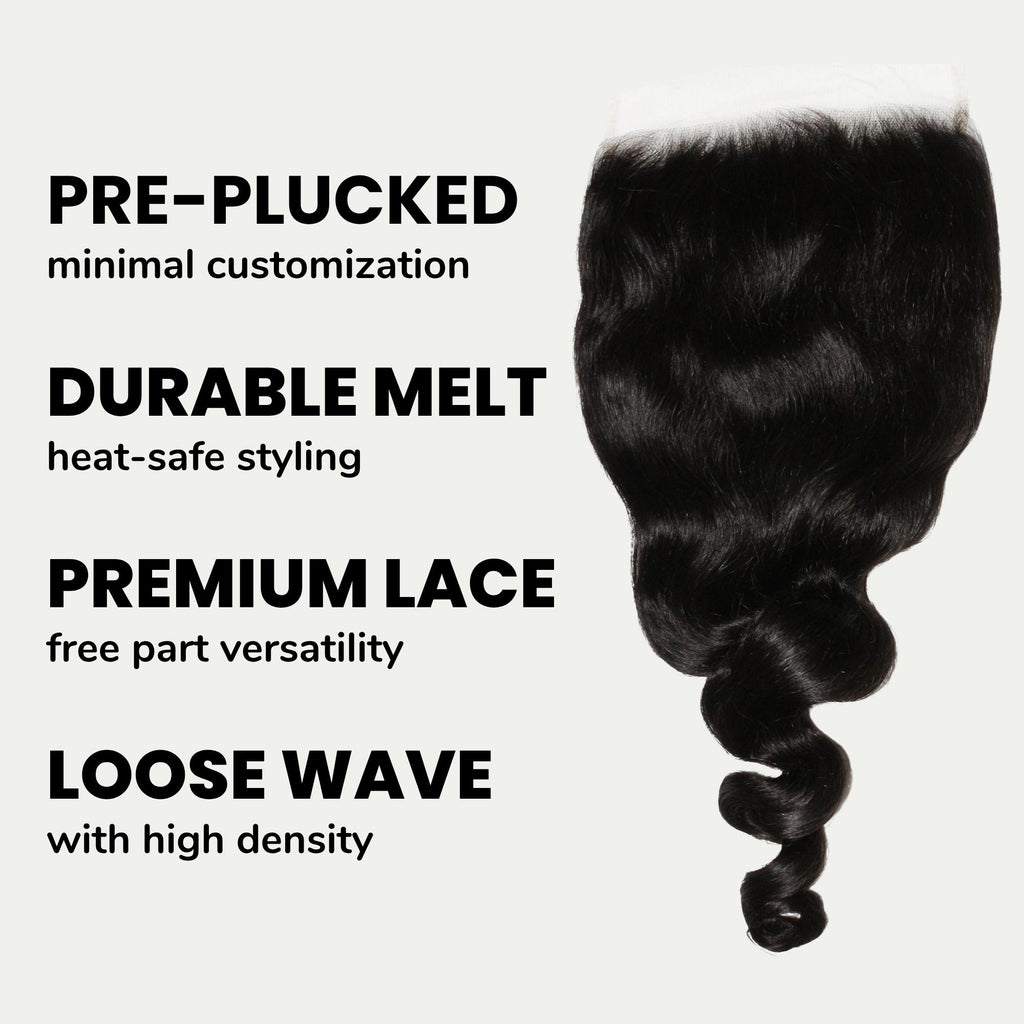 Loose Wave 7x7 HD Lace Human Hair Closure - Private Label