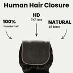 Loose Wave 7x7 HD Lace Human Hair Closure - Private Label
