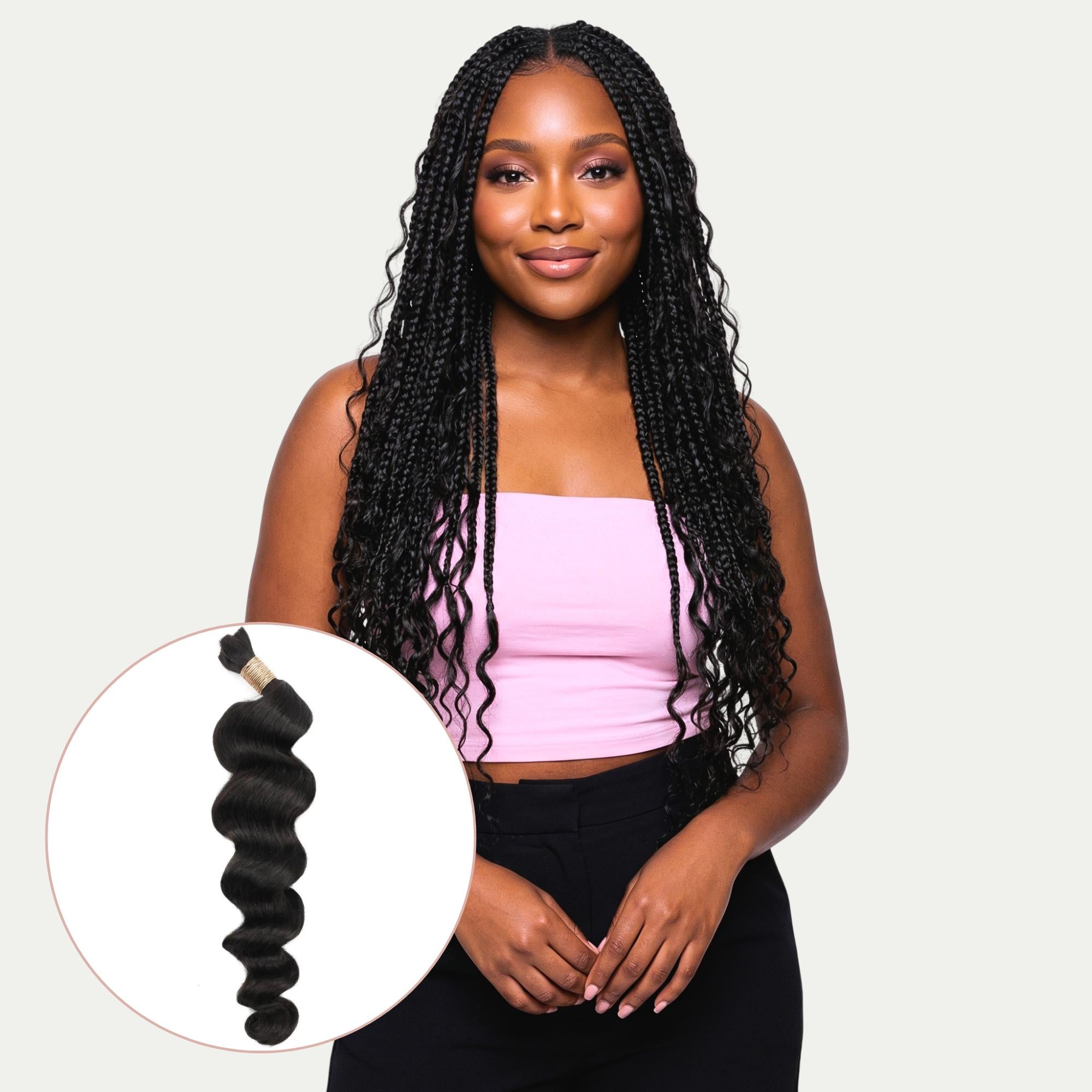 Loose Wave Bulk 100% Human Braiding Hair - Private Label