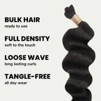 Loose Wave Bulk 100% Human Braiding Hair - Private Label
