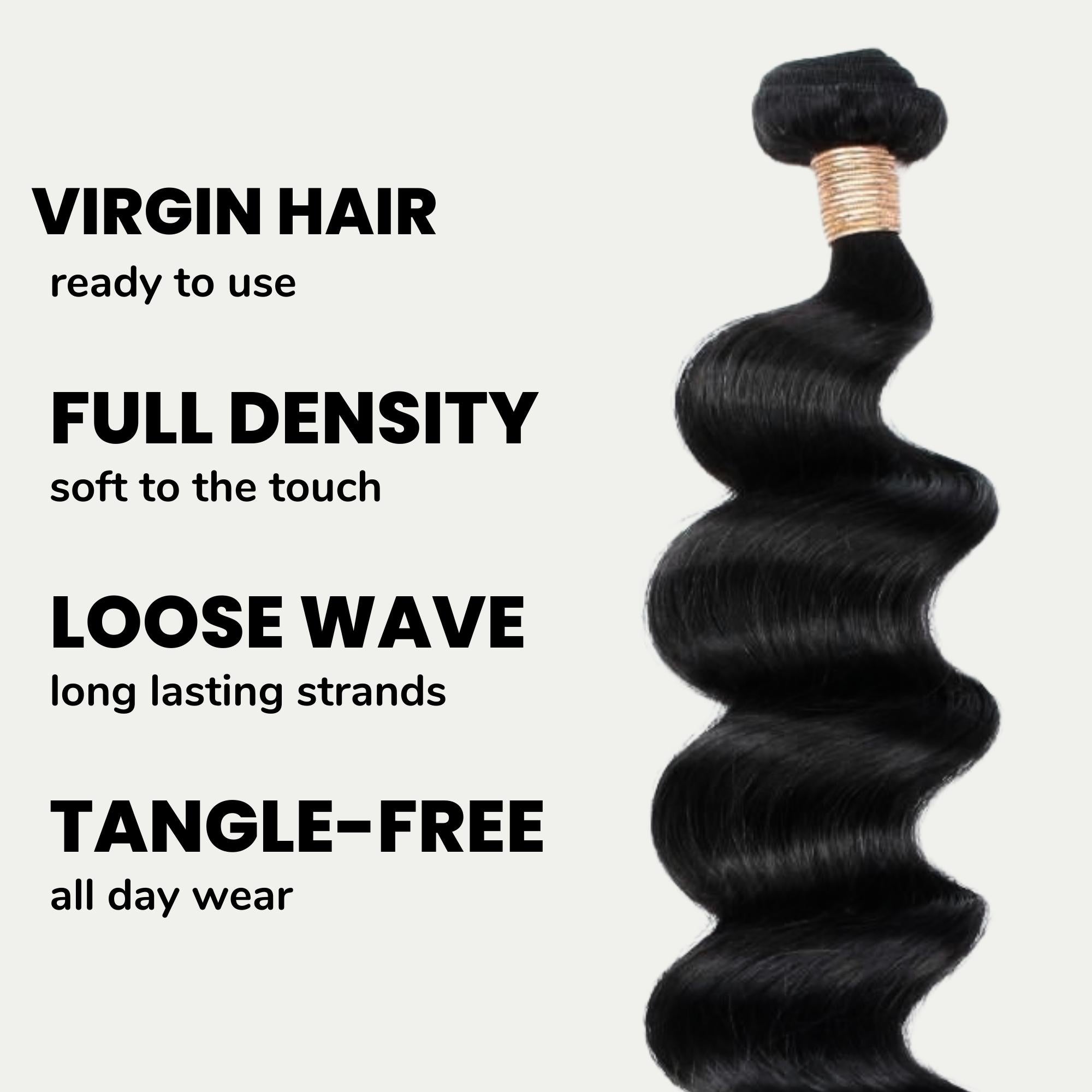 Loose Wave 100% Human Hair Bundles - Private Label