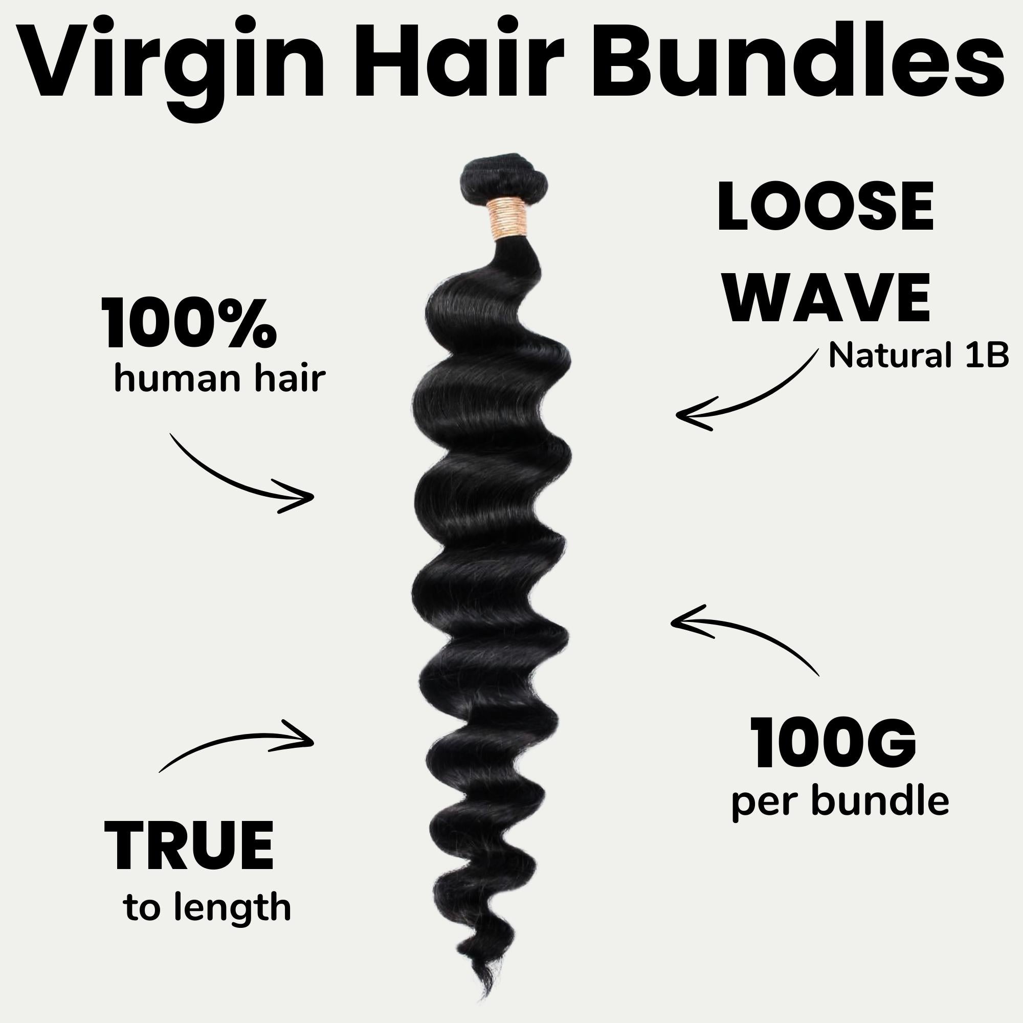 Loose Wave 100% Human Hair Bundles - Private Label