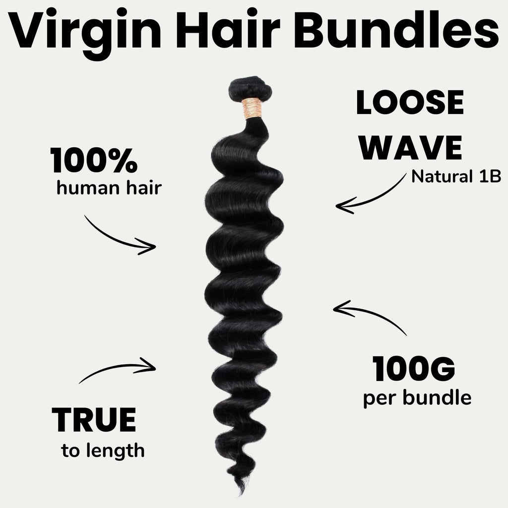Loose Wave 100% Human Hair Bundles - Private Label
