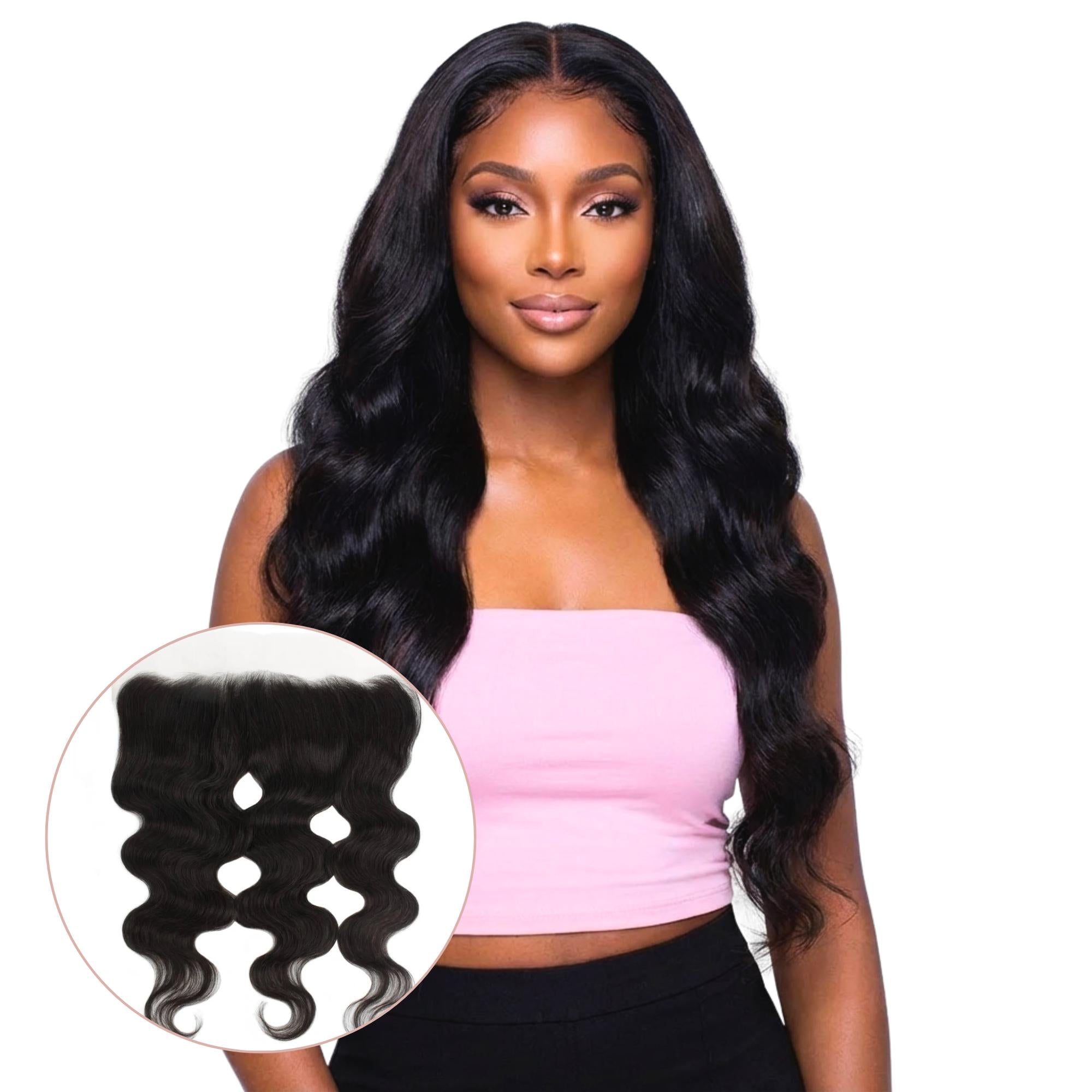 Malaysian Body Wave 13x4 Transparent Lace Human Hair Frontal - Private Label