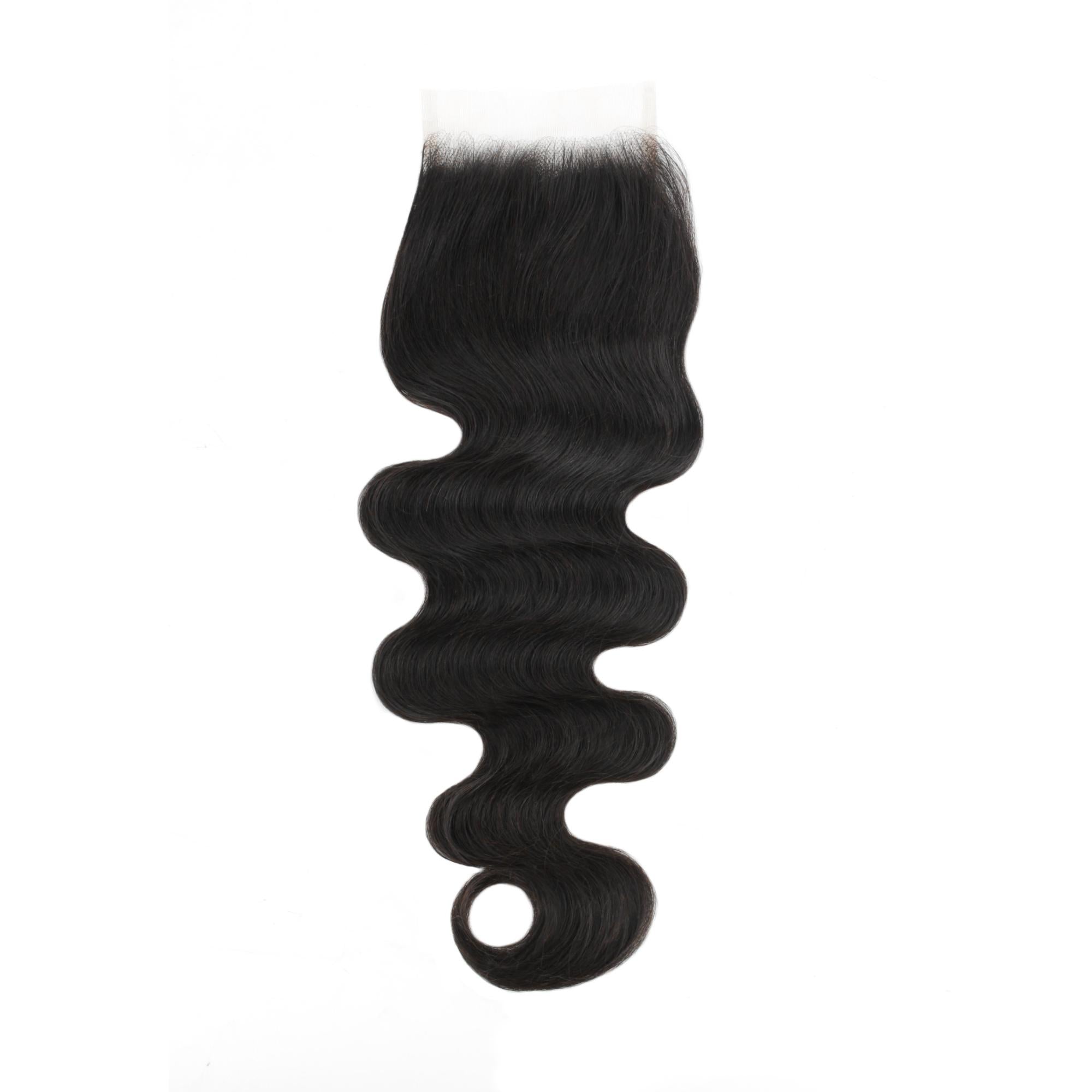 Malaysian Body Wave 4x4 Transparent Lace Human Hair Closure - Private Label