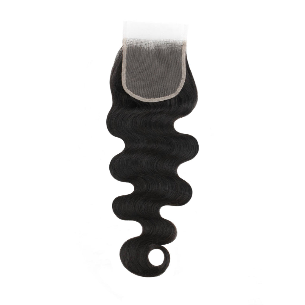 Malaysian Body Wave 4x4 Transparent Lace Human Hair Closure - Private Label